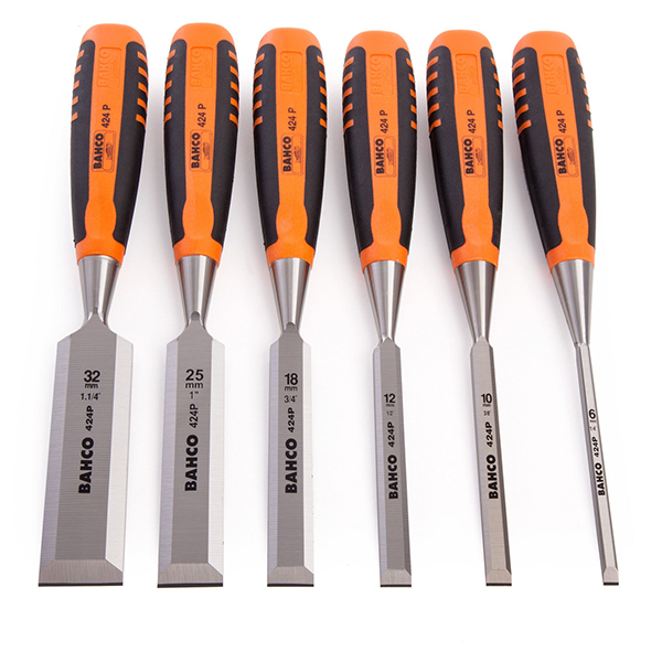 Bahco 6-Piece Chisel Set Bevel Edge Design for Fine Craftsmanship