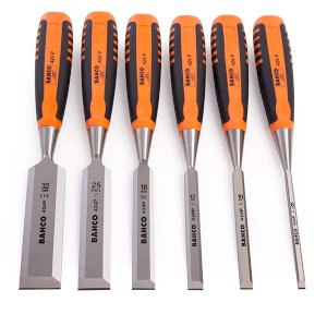 Bahco 6-Piece Chisel Set Bevel Edge Design for Fine Craftsmanship