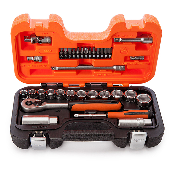 Bahco Metric Socket Set and Ratchet Square Drive (34 Piece) 