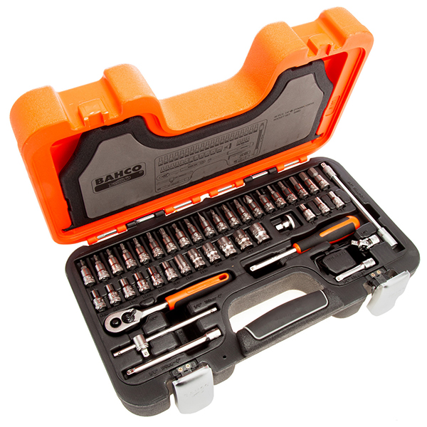 Oil and Temperature Resistant Bahco S460 Bit and Socket Set 1/4in Dynamic Drive (46 Piece)