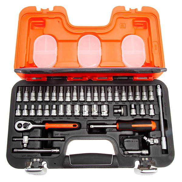 Oil and Temperature Resistant Bahco S460 Bit and Socket Set 1/4in Dynamic Drive (46 Piece)