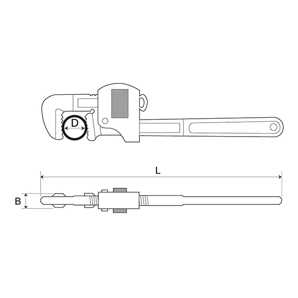 Bahco Stillson Non-Ferrous Metals Pipe Wrench 12 Inches