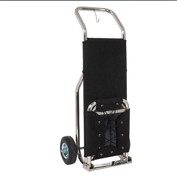 Black Carpet Stainless Steel Sack Truck