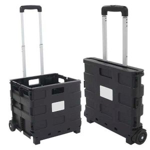 Black Plastic Folding Box Durable Trolley