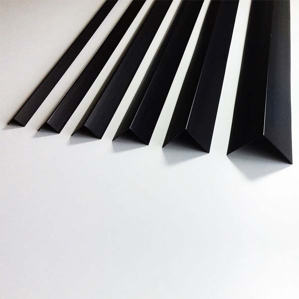2.5m Long Black Plastic PVC Corner 90 Degree Angle Trim 