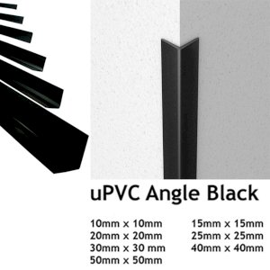 Black Plastic PVC Corner 90 Degree Angle Trim