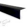 Black PVC Plastic Corner 90 Degree Angle Trim 2.44m Long