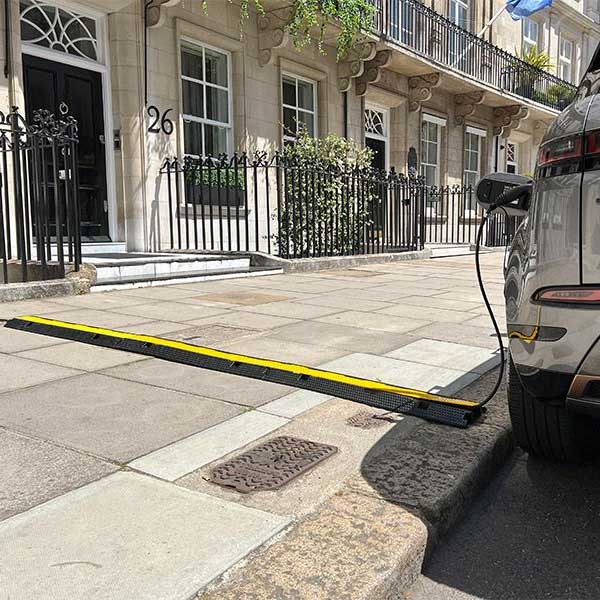 Black/Yellow Dual Channel Pavement Cable Protector