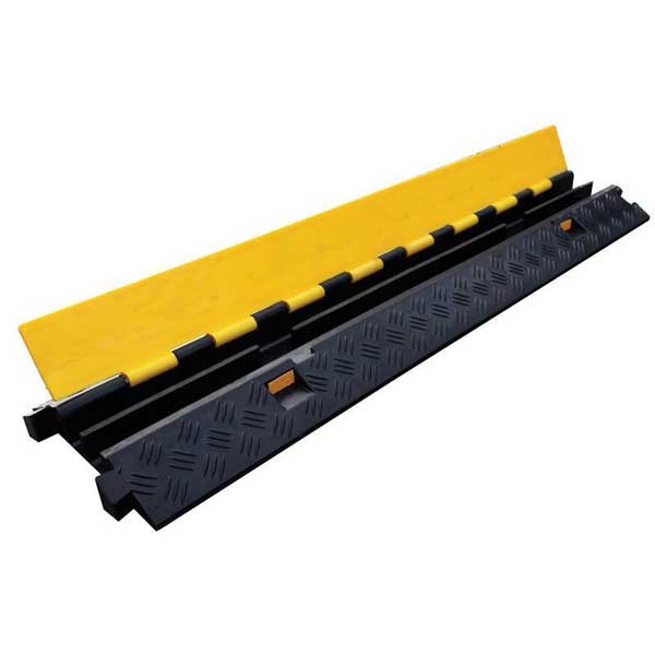 Black/Yellow Dual Channel Pavement Cable Protector