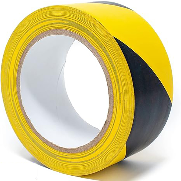 Black & Yellow Heavy Duty Warning Safety Tape, Adhesive Hazard Floor Marking Tape