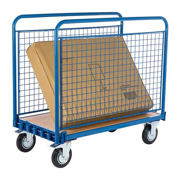 Blue Adjustable Board Trolley With Solid Rubber Wheels