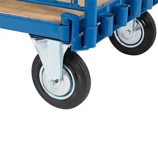 Blue Adjustable Board Trolley With Solid Rubber Wheels