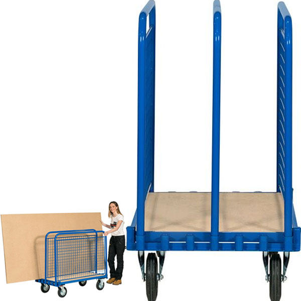 Blue Adjustable Board Trolley With Solid Rubber Wheels