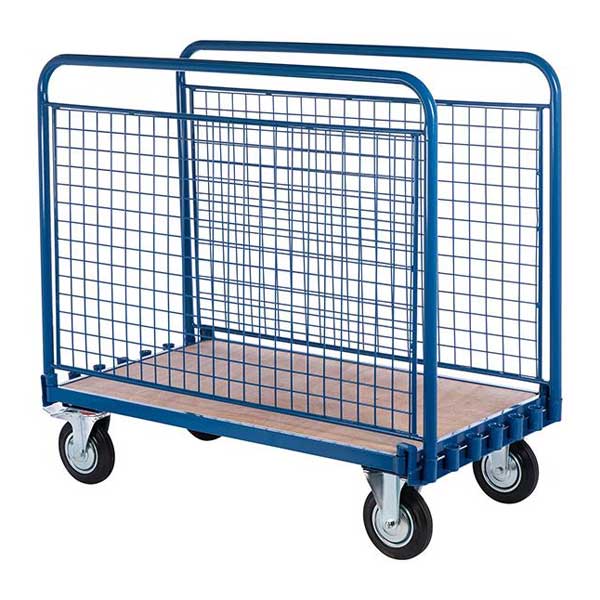 Blue Adjustable Board Trolley With Solid Rubber Wheels