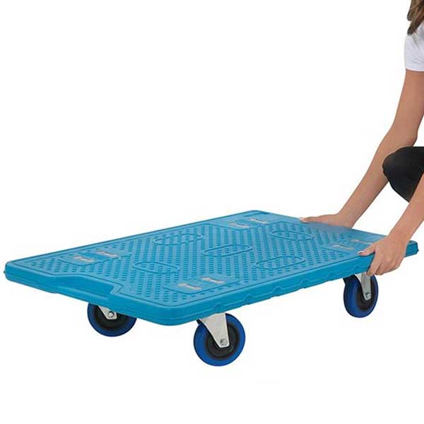 Blue Polypropylene Lightweight Plastic Dolly