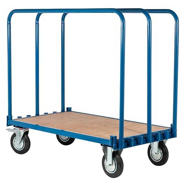 Blue Sheet Material Trolley With Solid Rubber Wheel- 500kg Capacity