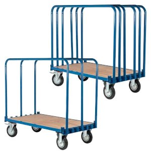 Blue Sheet Material Trolley With Solid Rubber Wheel- 500kg Capacity