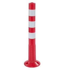 Bright Red Flexible Safety Bollards