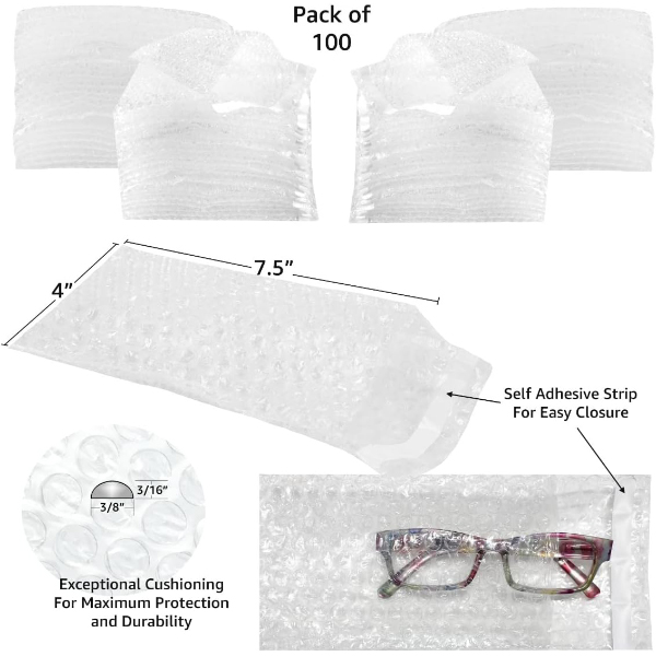 Bubble Wrap Bags with Self Seal Strip