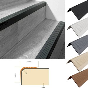 Bullnose Non Slip Stair Nosing 52mm x 40mm PVC Rubber Angle Step Edge