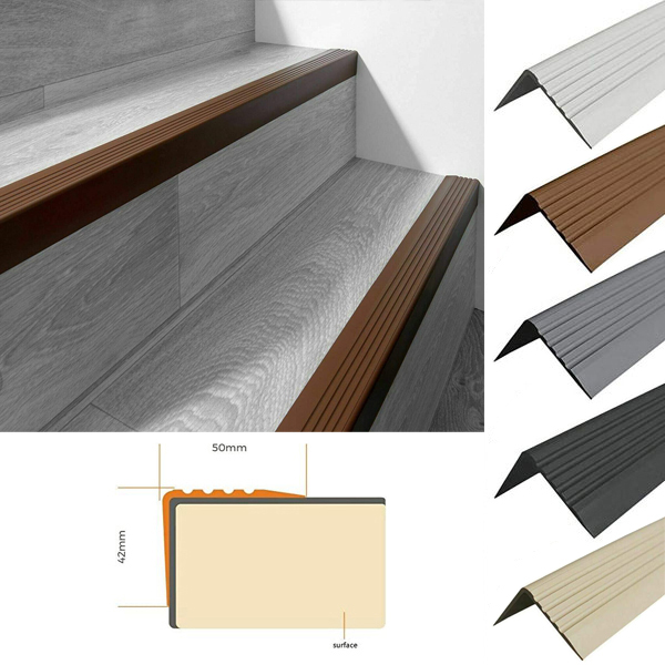 Bullnose Stair Nosing 50mm x 42mm Non Slip Rubber Angle Step Edge