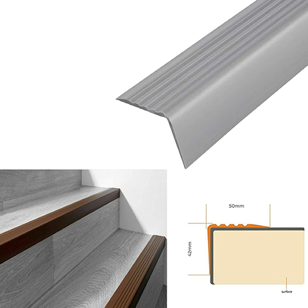 Bullnose Stair Nosing 50mm x 42mm Non Slip Rubber Angle Step Edge