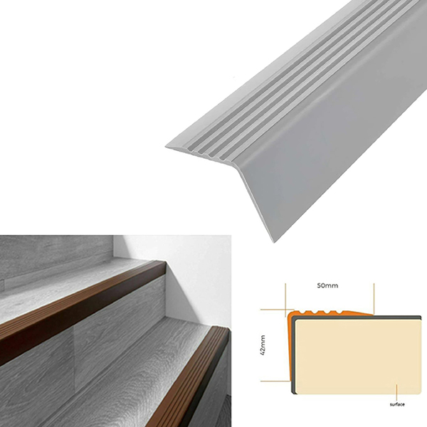 Bullnose Stair Nosing 50mm x 42mm Non Slip Rubber Angle Step Edge