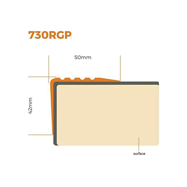 Bullnose Stair Nosing 50mm x 42mm Non Slip Rubber Angle Step Edge