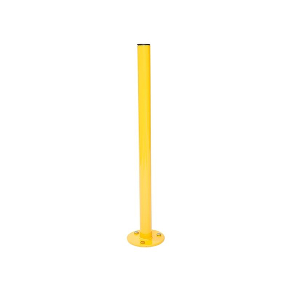 Yellow Fixed Parking Security Post Barrier