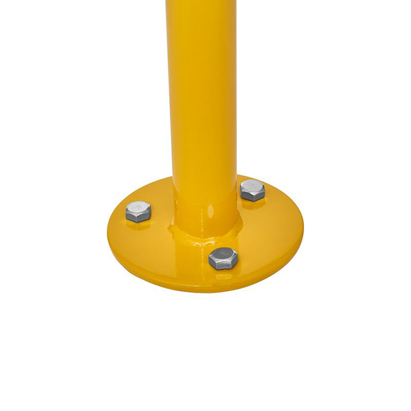 Yellow Fixed Parking Security Post Barrier