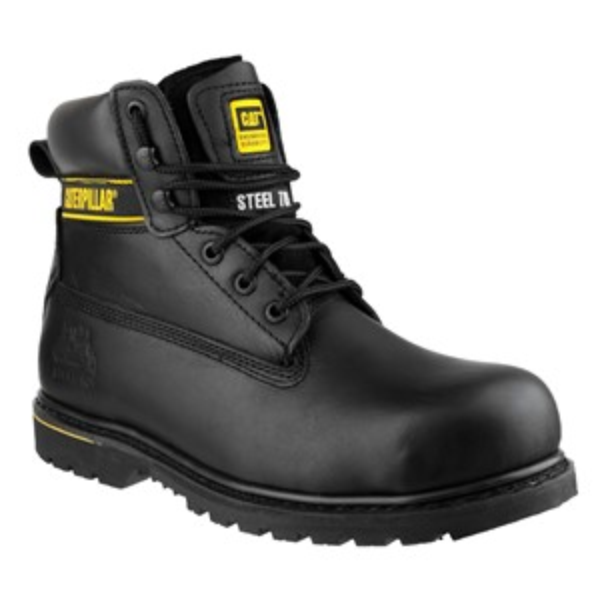 Slip Resistance Cat Holton SRC Black Safety Shoes