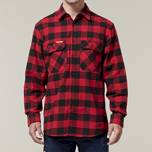 Check Flannel Long Sleeve Open Shirt