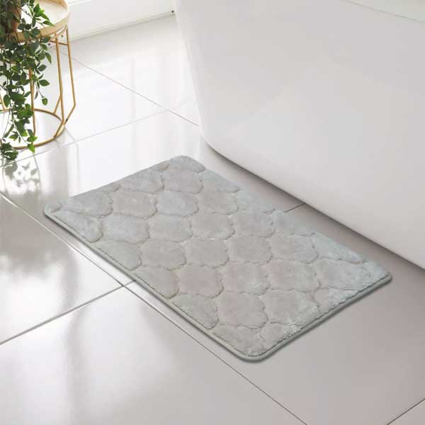 Classic Shell Greek Non Slip Memory Foam Bathroom Mat Rug