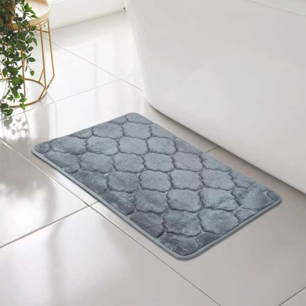 Classic Shell Greek Non Slip Memory Foam Bathroom Mat Rug