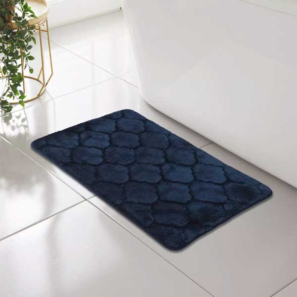 Classic Shell Greek Non Slip Memory Foam Bathroom Mat Rug