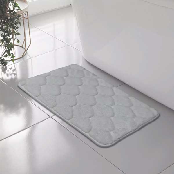 Classic Shell Greek Non Slip Memory Foam Bathroom Mat Rug