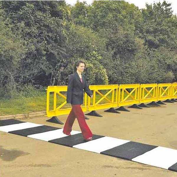 Clear Path Oxford Plastic Temporary Pedestrian Crossing Mat