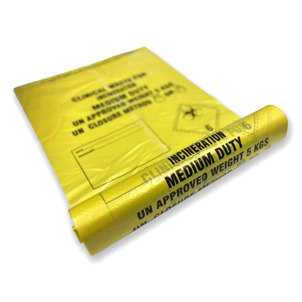 Clinical Waste Sacks 80 Liter Yellow Box 200