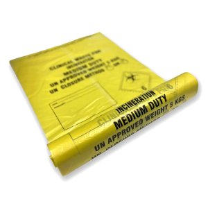 Clinical Waste Sacks 80 Liter Yellow Box 200