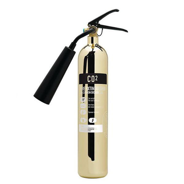 CO2 Fire Extinguisher Polished Gold 