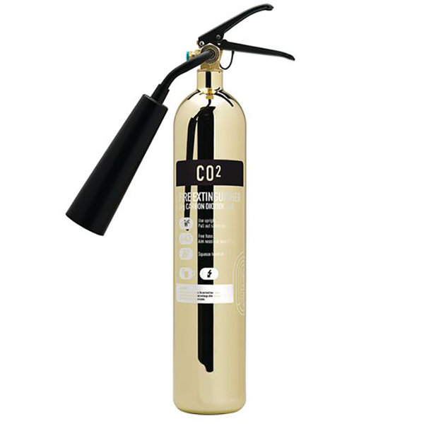 CO2 Fire Extinguisher Polished Gold 