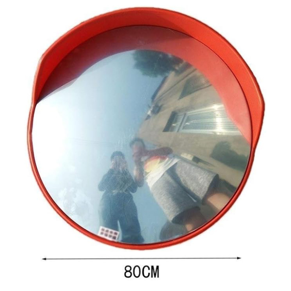 Convex Safety Mirror 60CM Wide Angle Visible High-Definition Convex Security Mirror with Plastic Body Perfect for Garages