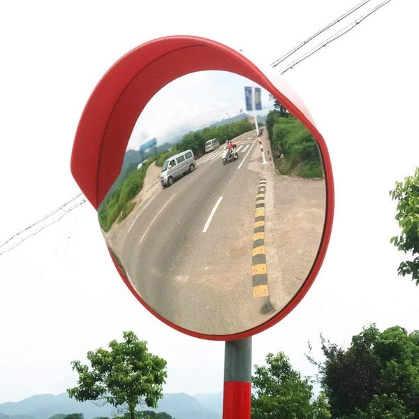 Convex Safety Mirror 60CM Wide Angle Visible High-Definition Convex Security Mirror with Plastic Body Perfect for Garages