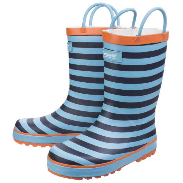 Cotswold Captain Stripy Wellington Boots