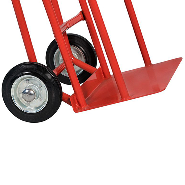 Single Gas Bottle Steel Trolley With Solid Black Rubber Wheels