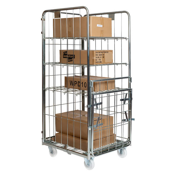 Demountable Roll Container on Wheels- 4 Sided Modular Cage