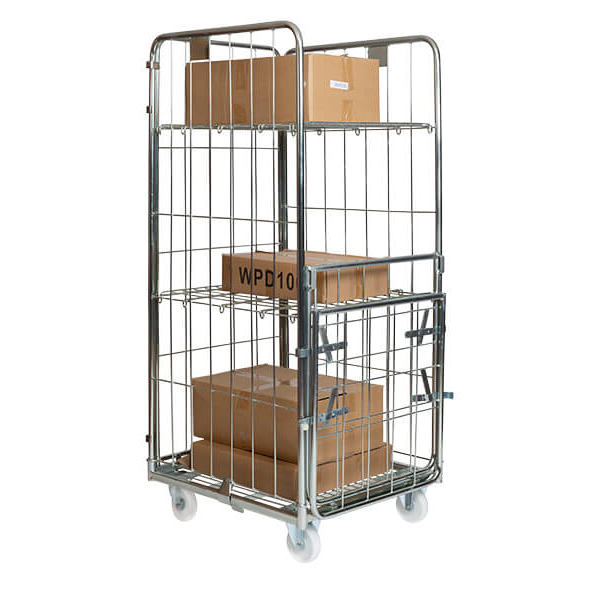 Demountable Roll Container on Wheels- 4 Sided Modular Cage