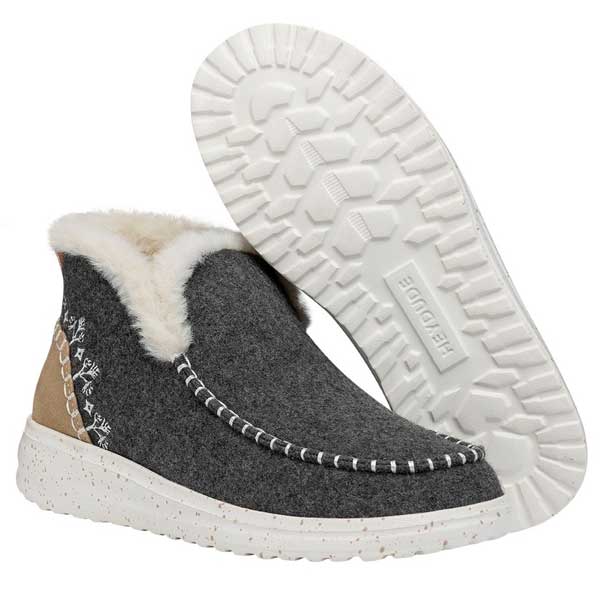 Denny Wool Faux Shearling Boots