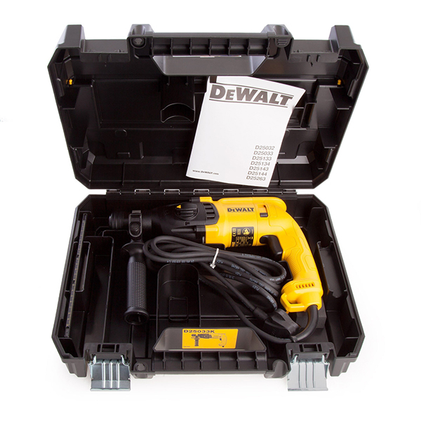 Multi-Position Side Handle SDS Plus Hammer Drill with Heavy-Duty Carrying Case (110V)