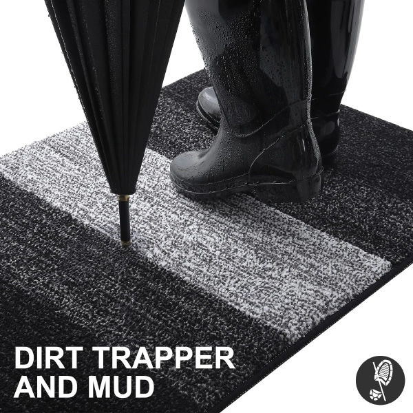 Dirt Trapper Door Mat, Super Absorbent Washable Non-Slip Soft Floor Mats For Inside